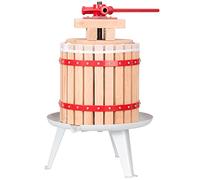 tectake® Pressoir a fruit manuel Presse agrumes en Bois avec tissu de pressage inclus - Capacité 12L - Extracteur jus Juicer Jus de fruits Pomme Poire Raisin Presse Orange Citron