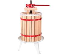 tectake® Pressoir a fruit manuel Presse agrumes en Bois avec tissu de pressage inclus - Capacité 18L - Extracteur jus Juicer Jus de fruits Pomme Poire Raisin Presse Orange Citron