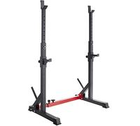 tectake® Rack de Squat Repose barre musculation, Réglable en hauteur et largeur, Cadre en acier, Charge max 120 kg, Rack musculation Support pour Barre Haltères Disque olympique, Squat, Fitness, Sport