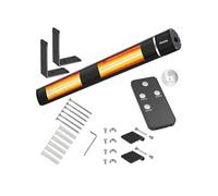 TECTAKE Radiateur infrarouge 3 niveaux de puissance, 1000, 2000 et 3000 W noir