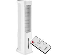 tectake® Rafraichisseur d'air 4-en-1, Refroidisseur Portable, Ventilateur, Humidificateur, Purificateur d'air HEPA, Réservoir 5 L, 3 Modes, 3 vitesses, Oscillation, Minuterie 12H, Silencieux, Blanc