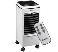 tectake® Rafraichisseur d'air Mobile sans évacuation 3 en 1 Ventilateur et Humidificateur 3 Programmes avec Télécommande Éclairage LED Ventilateur portable Ventilateurs pour Chambre Salon Bureau