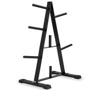 tectake® Rangement poids musculation, 67 x 38,5 x 91 cm, 7 Branches pour disque musculation, Grande capacité et bonne stabilité, Rack en acier, Embouts protection sol, Home gym, Salle de sport