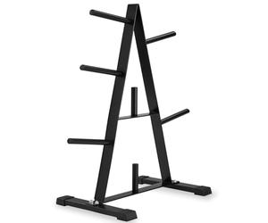tectake® Rangement poids musculation, 67 x 38,5 x 91 cm, 7 Branches pour disque musculation, Grande capacité et bonne stabilité, Rack en acier, Embouts protection sol, Home gym, Salle de sport