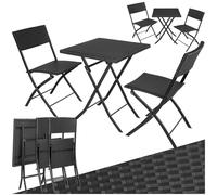 Tectake Salon de jardin TREVI 2 personnes - noir