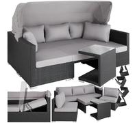 Tectake Canapé de jardin SAINT MARIN modulable - noir