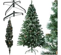 tectake® Sapin de Noël Artificiel Type Nordmann 180 cm, 705 Branches, Vert avec Pied Metallique Arbre de Noel Sapin de Noel Artificiel pour Décoration Noel - Plusieurs Couleurs et Tailles