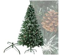 tectake® Sapin de Noël Artificiel Type Nordmann 180 cm, 705 Branches, Vert avec Pied Metallique Arbre de Noel Sapin de Noel Artificiel pour Décoration Noel - Plusieurs Couleurs et Tailles