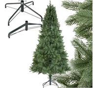 tectake® Sapin de Noël Artificiel Type Nordmann 230 cm Vert avec Pied Metallique Branches denses & réalistes Arbre de Noel Sapin de Noel Artificiel pour Décoration Noel - Plusieurs Tailles