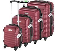 TecTake® Set de Valise de Voyage 4 Tailles Valise Grande Taille Valise Cabine Petite Valise Sacs de Voyage Valise Maternité ABS avec roulettes Pivotantes 360° Cadenas Poignée télescopique