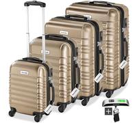 tectake® Set de Valise de Voyage 4 Tailles Valise Grande Taille Valise Cabine Petite Valise Sacs de Voyage Valise Maternité ABS avec roulettes Pivotantes 360° Cadenas Poignée télescopique