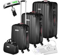 TecTake® Set de Valise de Voyage 4 Tailles Valise Grande Taille Valise Cabine Petite Valise Sacs de Voyage Valise Maternité ABS avec roulettes Pivotantes 360° Cadenas Poignée télescopique