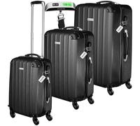 TecTake® Set de Valises de Voyage 3 Pcs. Valise Grande Taille, Soute, Cabine et Petite Valise Sacs de Voyage Valises Maternité ABS avec roulettes 360° Poignée télescopique Pèse Bagage
