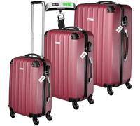 TecTake® Set de Valises de Voyage 3 Pcs. Valise Grande Taille, Soute, Cabine Petite Valise Sacs de Voyage Valises Maternité ABS avec roulettes 360° Poignée télescopique Pèse Bagage