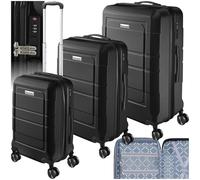 TecTake® Set de Valises de Voyage 3 Pcs. Valise Grande Taille Valise Cabine Sacs de Voyage Sac Maternité ABS avec roulettes pivotantes 360° Poignée télescopique
