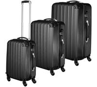 TecTake® Set de Valise de Voyage 3 Tailles Valise Grande Taille Valise Cabine Petite Valise Sacs de Voyage Valise Maternité ABS avec roulettes Pivotantes 360° Cadenas Poignée télescopique