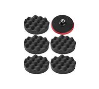 TECTAKE Set d'éponges de polissage 5 éponges de polissage 150 mm noir