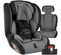 tectake® Siège auto bébé enfant dès 15 mois Siege auto bebe avec Harnais 5 points, fixation sécurisée & réducteur de siège Voiture enfant Sécurité enfant Sièges auto Siège auto bouclier