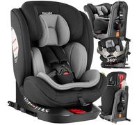 tectake® Siège auto bébé enfant 0-36 kg Siege auto bebe Pivotant 360° avec Fixation Isofix, Harnais 5 points & fixation Top Tether Voiture enfant Sécurité enfant siege auto isofix groupe 2 3 1