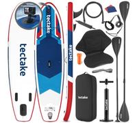 tectake® Stand-up Paddle Gonflable, 200 kg, Support Photo, siège Kayak