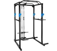 tectake® Station de Musculation Cage de Musculation Double Barre de Tractions Barres à dips emboîtables Appareil musculation Barre musculation Sport Maison Fitness 136 x 142,5 x 215 cm
