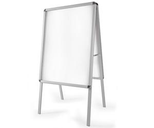 tectake® Stop trottoir exterieur A1 en Aluminium Porte affiche Porte menu restaurant bar exterieur 64x65x118cm Chevalet trottoir Panneau d’affichage Presentoir avec 2 films Résistant aux intempéries