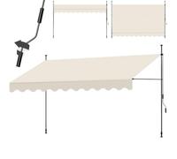 tectake® Store à Pince sans perçage 400x180 cm, résistant aux UV, Hydrofuge