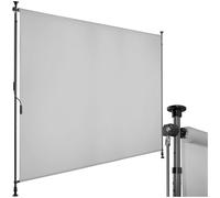 tectake® Store banne sans Perçage Vertical avec Manivelle, Multi-Fonction Store Vertical Enroulable Brise Soleil Brise Vue Jardin Balcon Opaque en Acier laqué époxy - Gris Clair, 200x310cm