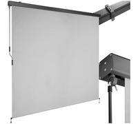 tectake® Store banne Vertical avec Manivelle, Multi-Fonction Store Vertical Enroulable Brise Soleil Brise Vue Jardin Brise Vue Balcon Opaque en Acier laqué époxy - Gris Clair, 200 x 250 cm