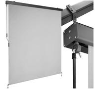 tectake® Store banne Vertical avec Manivelle, Multi-Fonction Store Vertical Enroulable Brise Soleil Brise Vue Jardin Brise Vue Balcon Opaque en Acier laqué époxy - Gris Clair, 160 x 250 cm