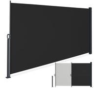 TECTAKE - store latéral - Auvent latéral extensible Iris, opaque, résistant aux intempéries, 180 x 300 cm - acier - polyester