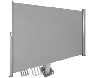 tectake Store latéral Opaque en Aluminium Brise-Vue abri Soleil rétractable Enroulable Terrasse Balcon Jardin - diverses Couleurs et Tailles au Choix - Gris | 160 x 300 cm