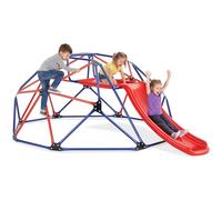 tectake® Structure d'escalade 185 x 243 x 90 cm, avec Toboggan et 4 piquets Inclus, Aire de Jeux Enfant dès 3 Ans, Intérieure/Extérieure, Résistante aux intempéries, Toboggan Jardin, Parcours de Jeux