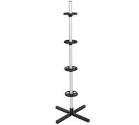 tectake Support de Rangement XXL pour 4 Roues pneus jusqu'à 295 mm, Tube en Aluminium, Montage Facile, Arbre à Jante pour 4 Roues, 50 x 50 x 130 cm