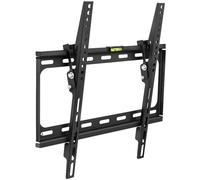 tectake® Support TV Mural Téléviseurs 26"- 75" (66 à 191 cm), Support Mural TV inclinable, Accroche Television Mural, Compatible, VESA Max 400x400, Charge Max 100 kg, Support TV Ultra-Plat 2,7 cm