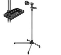 tectake® Support Velo Pieds d'atelier Support Vélo, Montage Entretien Reparation VTT Vélo electrique Velo de course, Charge max. 20kg Réglable Pliable avec Support pour Outils 90 cm x 60 cm x 155 cm