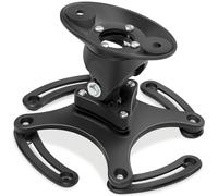 TecTake® Support Videoprojecteur Plafond, Aluminium, Charge Max. 30kg, 4 Rails de Fixation, Support Universel à rotule pour projecteur Video, Orientable à 360° Inclinable à 25°, Distance au Mur 13,4cm