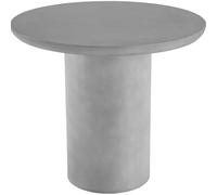 Table de jardin ronde design minimaliste gris béton