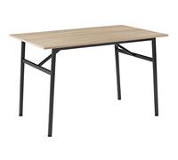 TecTake® Table à Manger Tendance 120 x 75 x 76 cm pour Salle à Manger, Table Cuisine Style Industriel Tables 4 Places, Meuble Industriel, Meuble Salon Séjour Cuisine Bois et Acier, Bois Clair
