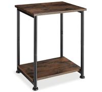 tectake Table Basse de Style Industriel Table d’appoint Table de Chevet Bout de canapé - diverses Couleurs (Marron Antique)