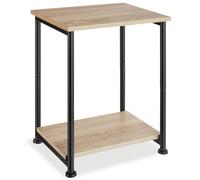 tectake Table Basse de Style Industriel Table d’appoint Table de Chevet Bout de canapé - diverses Couleurs (Marron Clair)