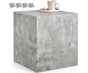 tectake® Table Basse Carré Design Moderne Aspect Béton 45x45x50 cm sans Pied Bout de canape Meuble d'appoint pour Salon, Chambre, Bureau, Dressing, Tables de Nuit, Table de Chevet