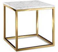 tectake® Table Basse Carrée 45x45cm Aspect Marbre Table de Chevet Design Moderne Bout de canape Meuble d'appoint pour Salon, Chambre, Bureau, Dressing, Tables de Nuit, Entrée