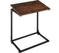 TecTake Table d’appoint Industrielle 55x35x66,5cm Table Basse Bout de canapé Table de Salon - diverses Couleurs (Bois foncé Style Industriel)