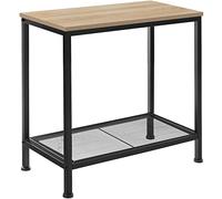 TecTake® Table d'appoint, Bout de canapé 60 x 30,5 x 60,5 cm, Meuble Salon, Bureau, Chambre, Style Industriel, Table de Chevet, Petit Meuble de Rangement Salon, Canape, Décoration Maison, Bois Clair