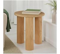 Table basse - TECTAKE - Table d'appoint SISSI ronde avec pieds en bois massif et plateau en MDF plaqué, Ø 40 x 45,5 cm - Chêne clair