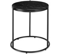 Table d'appoint plateau en marbre de haute qualité noir/noir