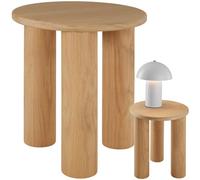 TecTake® Table d'appoint Ronde Aspect Chêne Table de Chevet Design Moderne Bout de canape Meuble d'appoint pour Décoration Salon, Chambre, Bureau, Dressing, Tables de Nuit, Entrée