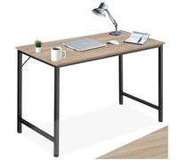 Table de bureau Jenkins - Bois clair industriel, Chêne Sonoma - 120 cm