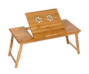 TecTake Table de lit Pliable pour PC Portable Notebook iPad Tablet en Bambou - diverses modèles - (72x35cm | no. 401654)
